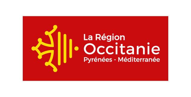 Logo vectoriel region occitanie pyrenees mediterranee rectangle